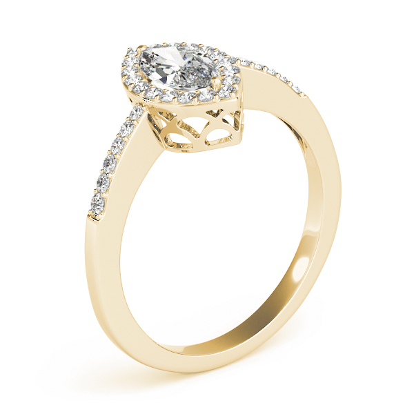 The Gloria Halo Engagement Ring, angled view