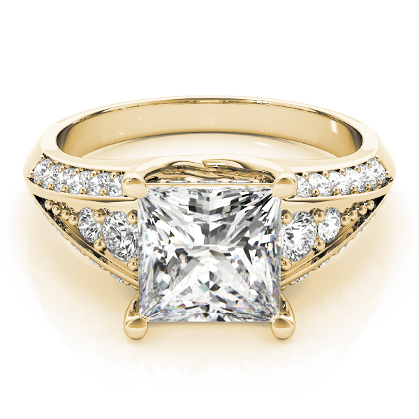 The Celine Multi-Row Engagement Ring, set view