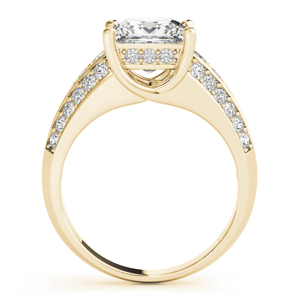 The Celine Multi-Row Engagement Ring, side view