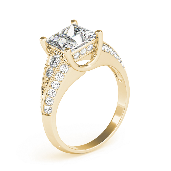 The Celine Multi-Row Engagement Ring, upright view