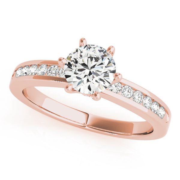 Channel Set Single Row Engagement Ring