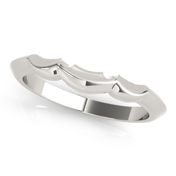 Curved Shadow Wedding Band