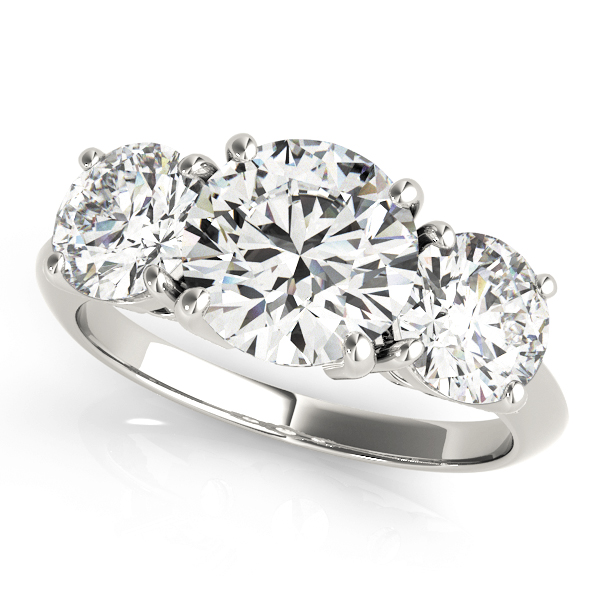 3-Stone Prong Set Engagement Ring