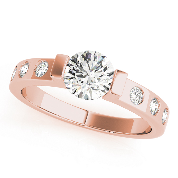 The Monique Single-Row Engagement Ring, front view