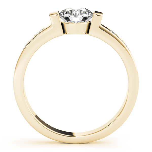The Monique Single-Row Engagement Ring, side view
