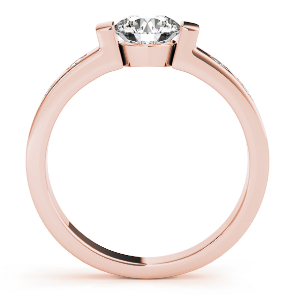 The Monique Single-Row Engagement Ring, side view