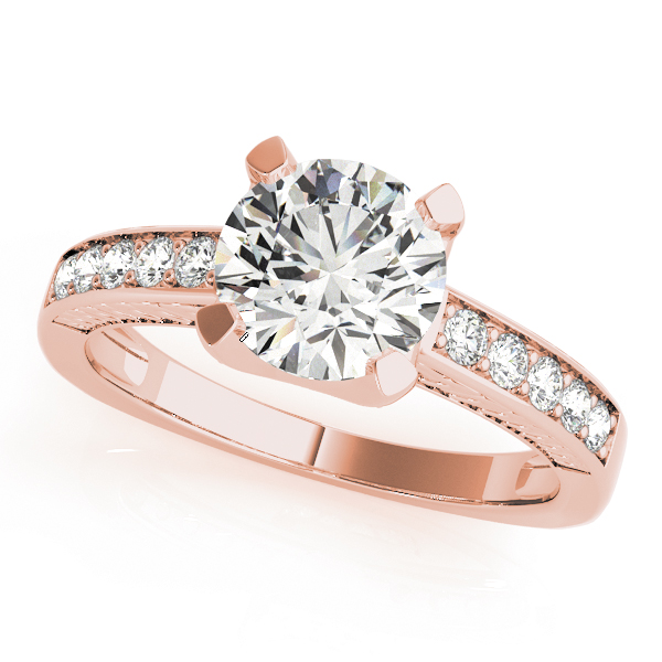 Channel Set Single Row Engagement Ring