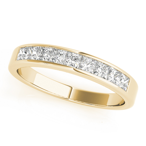 Channel Set Fancy Shape Wedding Rings