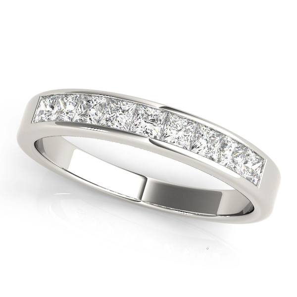 Channel Set Fancy Shape Wedding Rings