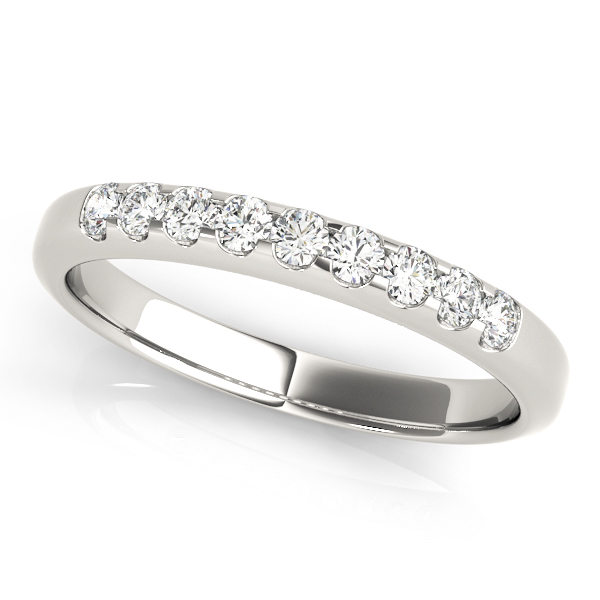 Straight Shared Prong Wedding Band