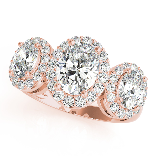 The Opal Three-Stone Engagement Ring, front view