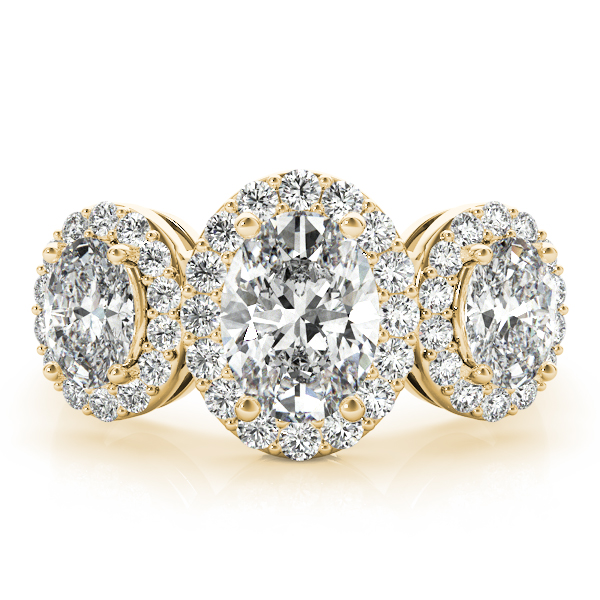 The Opal Three-Stone Engagement Ring, set view