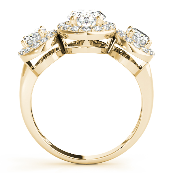 The Opal Three-Stone Engagement Ring, side view