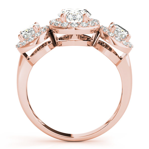 The Opal Three-Stone Engagement Ring, side view