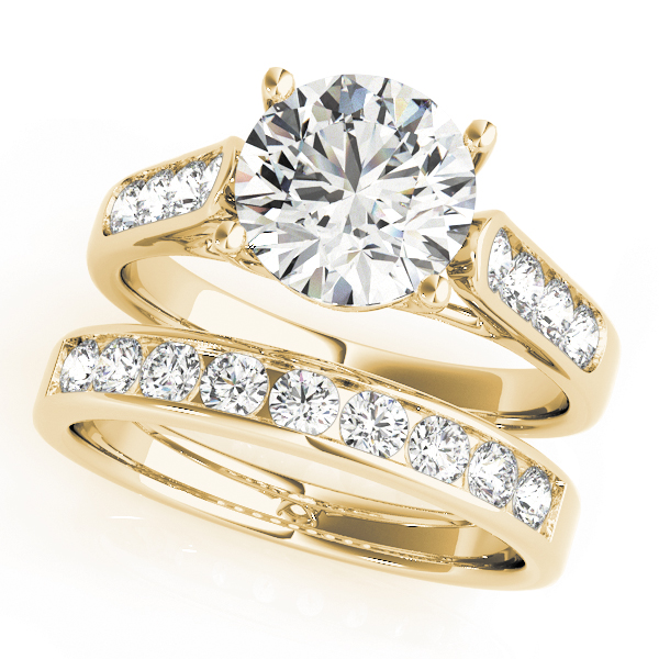 The Paloma Channel-Set Engagement Ring, set view