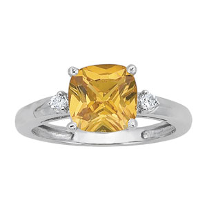 Cushion Cut Color Fashion Ring