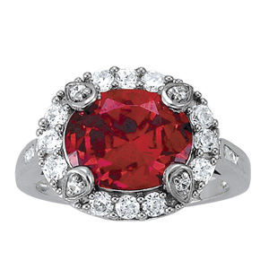 Oval Shaped Halo Color Rings