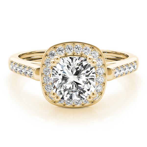 The Beatrice Halo Engagement Ring III, set view