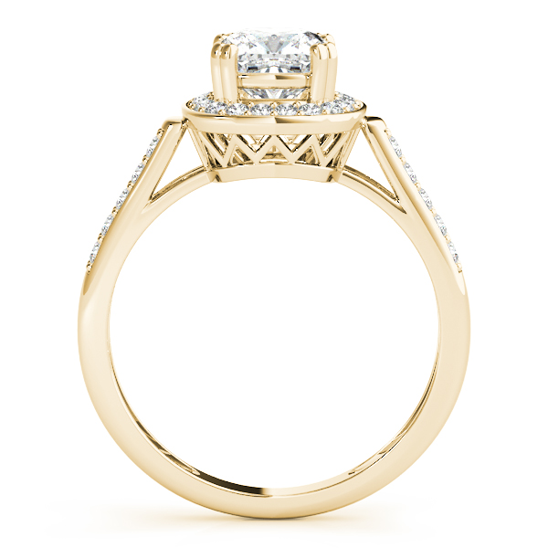 The Beatrice Halo Engagement Ring III, side view