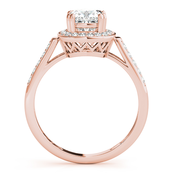 The Beatrice Halo Engagement Ring III, side view
