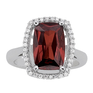 Emerald Shaped Color Rings