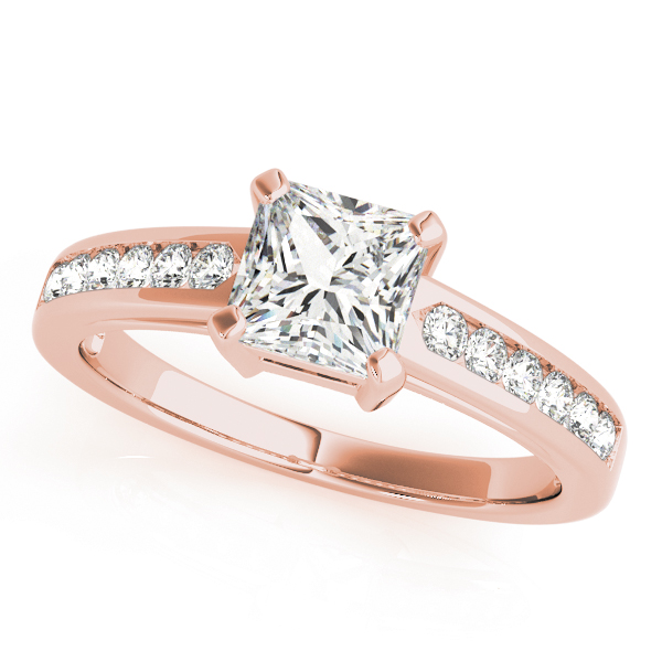 Channel Set Single Row Engagement Ring