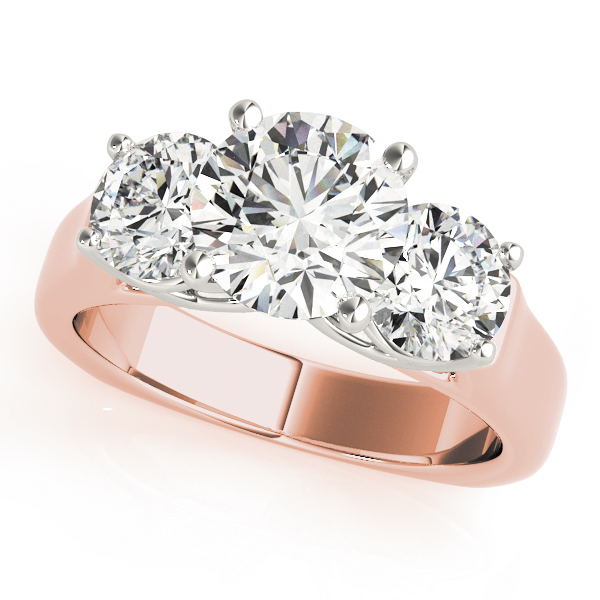 The Sloane Three-Stone Engagement Ring, front view