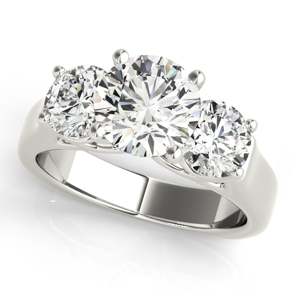 3-Stone Round Engagement Ring