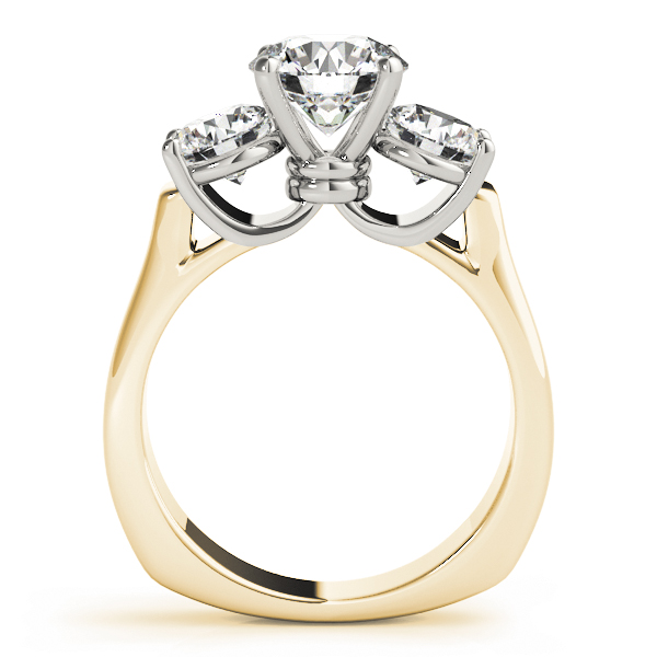 The Sloane Three-Stone Engagement Ring, side view