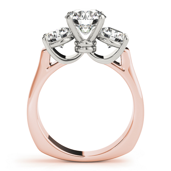 The Sloane Three-Stone Engagement Ring, side view