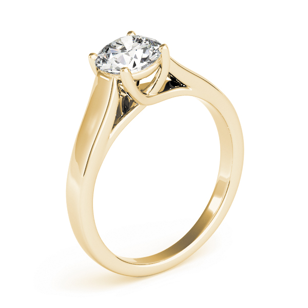 The Priscilla Solitaire Engagement Ring, upright view