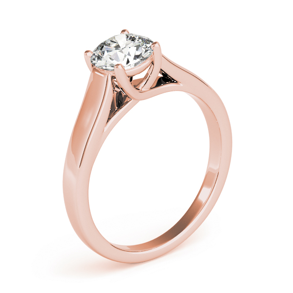 The Priscilla Solitaire Engagement Ring, upright view