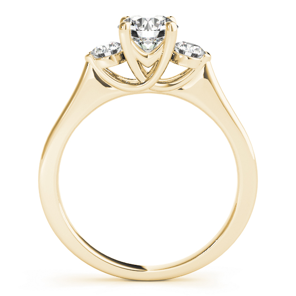 The Rowan Three-Stone Engagement Ring, side view