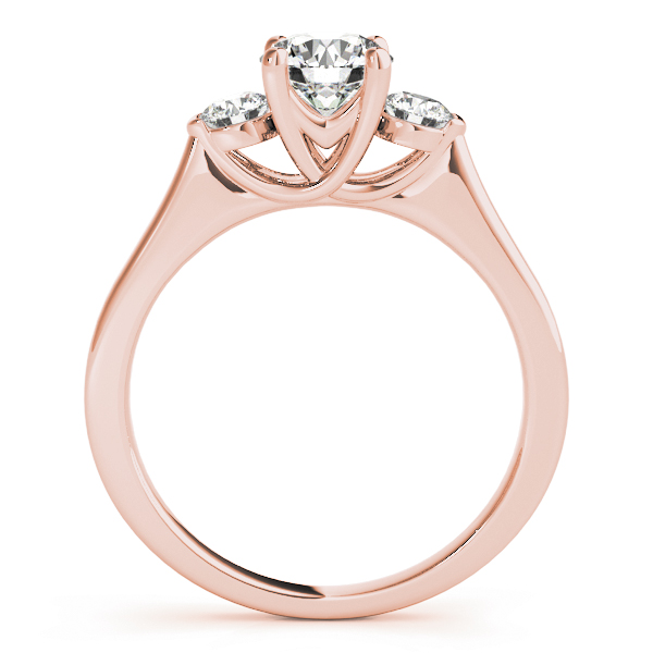 The Rowan Three-Stone Engagement Ring, side view
