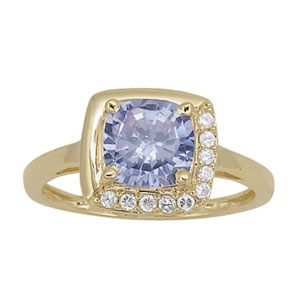Princess-Cut Color Ring