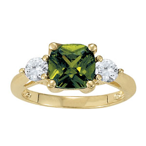 Prong Set Engagement Color Ring