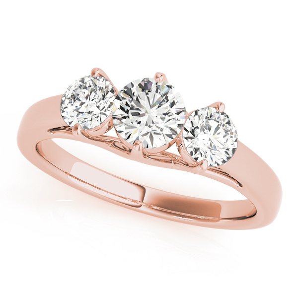 3-Stone Trellis Engagement Rings