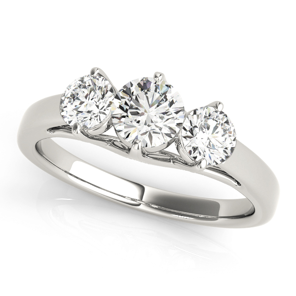 3-Stone Trellis Engagement Rings