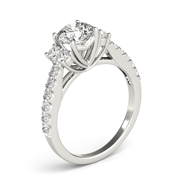 The Lucia Cluster Engagement Ring, upright view