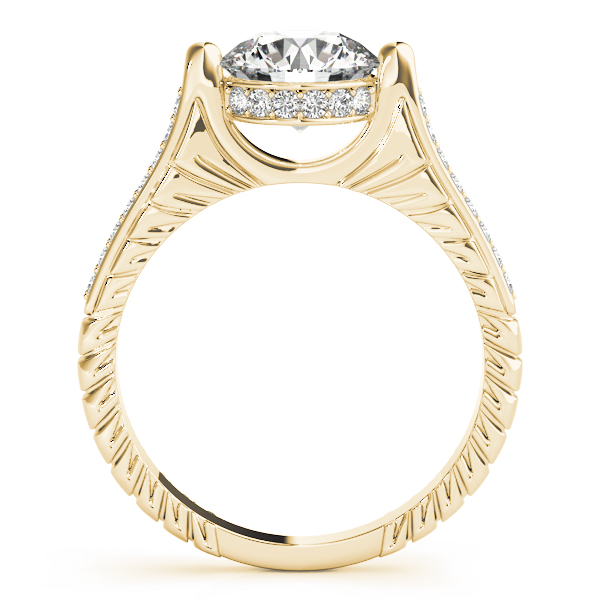 The Lydia Vintage Engagement Ring, side view