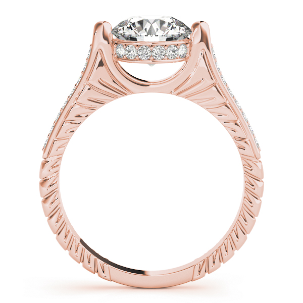 The Lydia Vintage Engagement Ring, side view