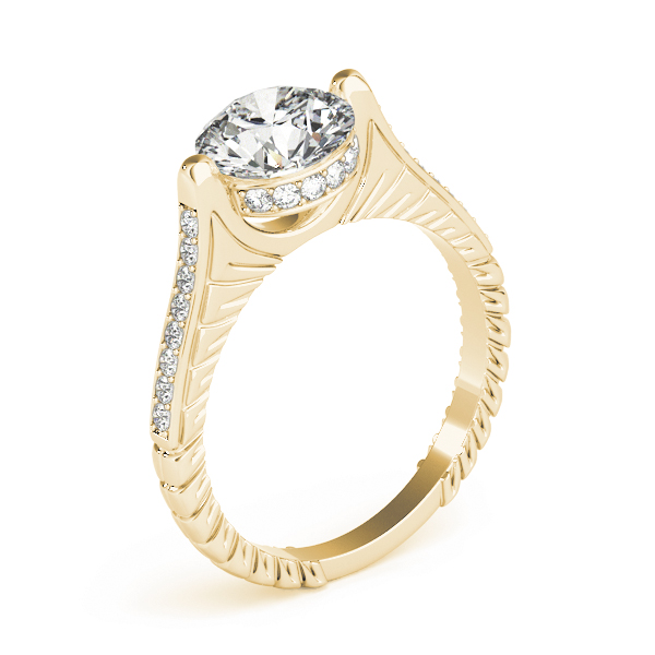 The Lydia Vintage Engagement Ring, upright view