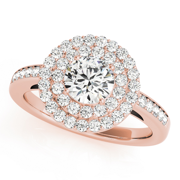 The Cecilia Double Halo Engagement Ring, front view