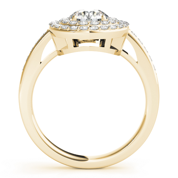 The Cecilia Double Halo Engagement Ring, side view