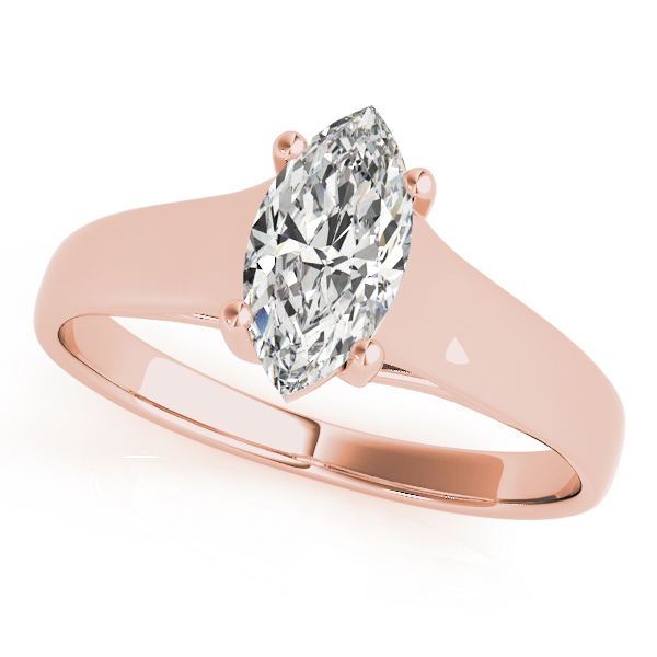 The Edith Solitaire Engagement Ring, front view