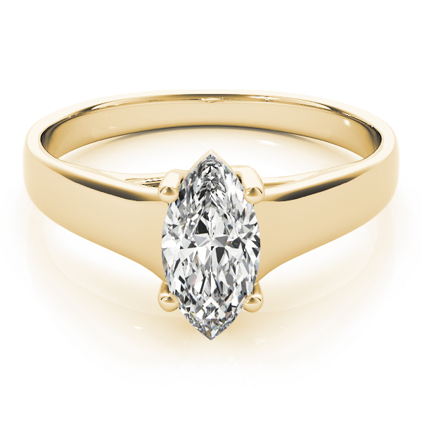 The Edith Solitaire Engagement Ring, set view