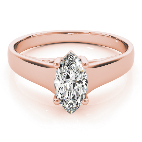 The Edith Solitaire Engagement Ring, set view