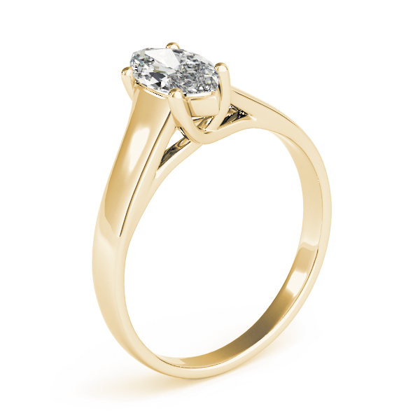The Edith Solitaire Engagement Ring, upright view