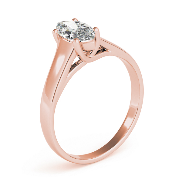 The Edith Solitaire Engagement Ring, upright view
