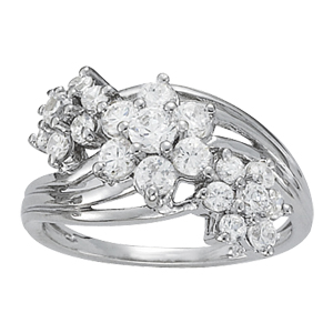 Multirow Cluster Fashion Rings